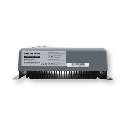 Renogy REGO caricabatterie 220V 12V 35A lato etichetta dati