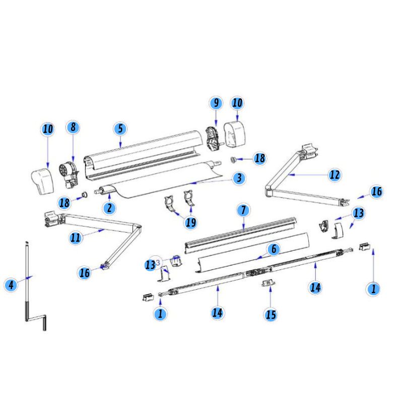 Ricambi per tendalino Thule Omnistor 5102