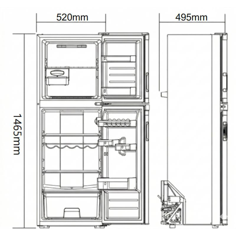 Rv Basic RCE170 disegno tecnico misure