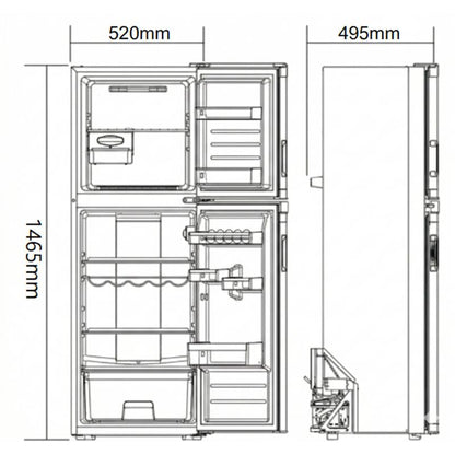 Rv Basic RCE170 disegno tecnico misure