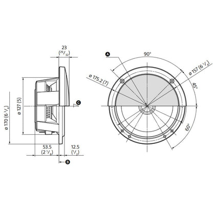 SONY XS-162ES disegno tecnico misure