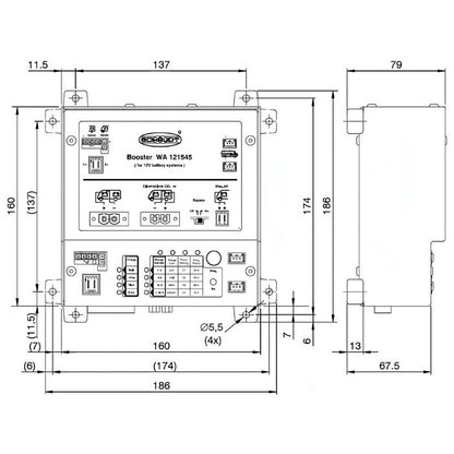 Schaudt WA 121545 disegno tecnico misure