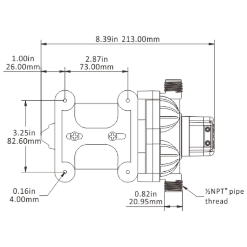 SeaFlo Serie 33 disegno tecnico misure