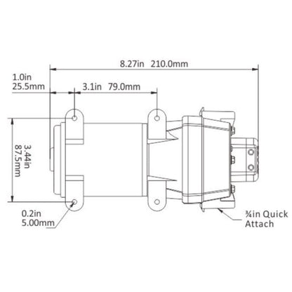 Seaflo Serie 41 disegno tecnico misure