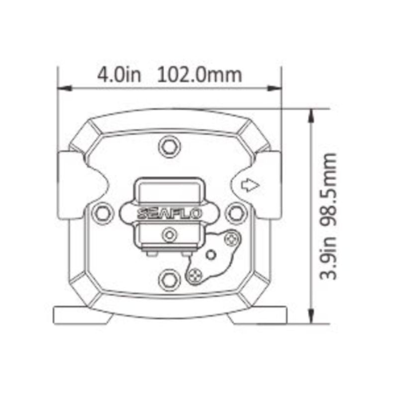 Seaflo Serie 41 disegno tecnico misure testata