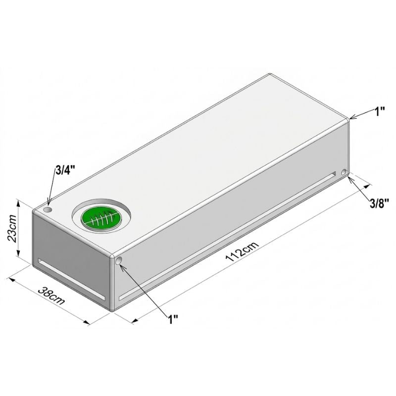 Serbatoio acqua bianco con fix system 93L - 112 x 38 x 23cm