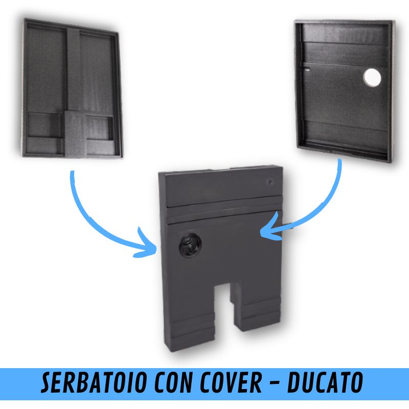 Serbatoio sottopianale acque grigie per Ducato 90L con cover