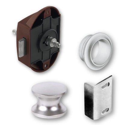 Serrature push lock bilaterale argento