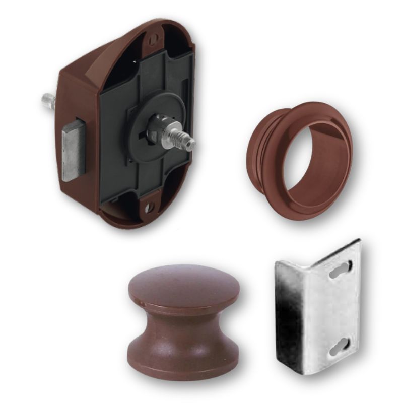 Serrature push lock bilaterale marrone