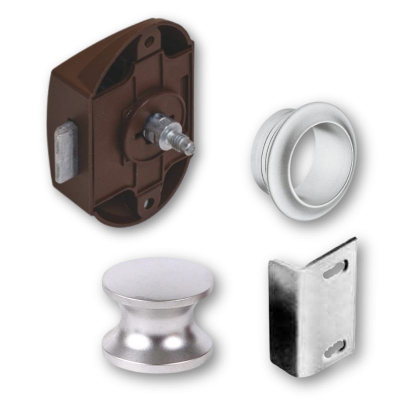 Serrature push lock unilaterale argento
