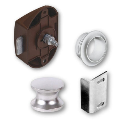 Serrature push lock unilaterale argento