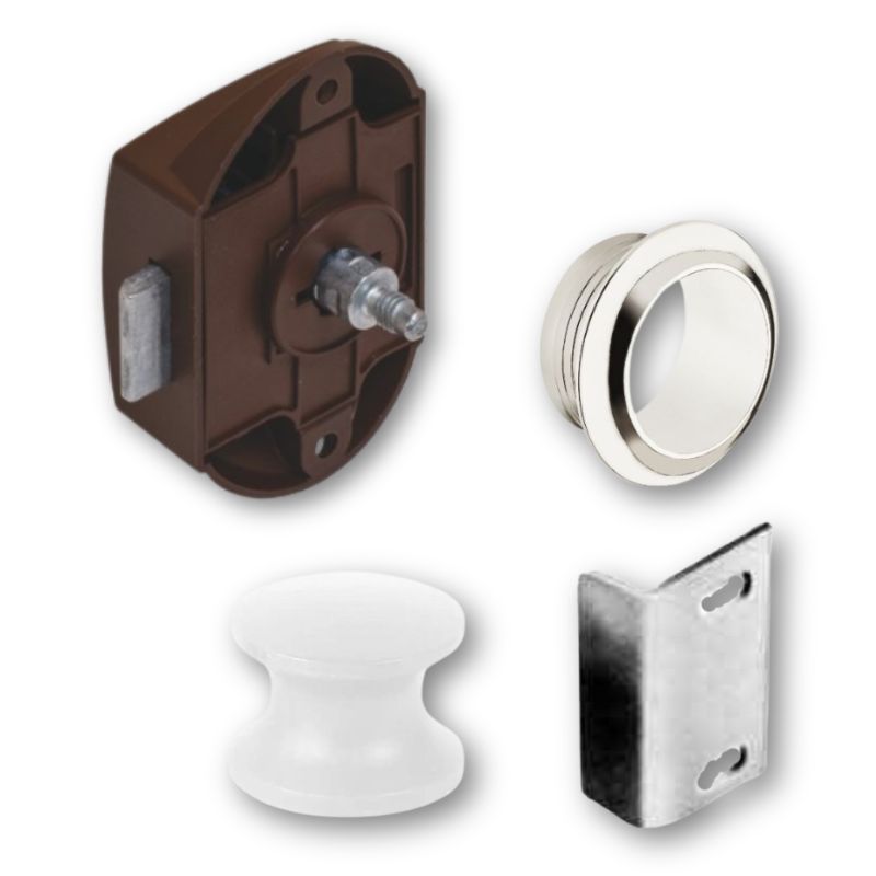 Serrature push lock unilaterale bianca