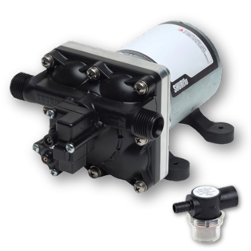 Shurflo Revolution pompa a pressostato 12V con filtro portagomma