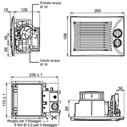 Siroco Arizona LN disegno tecnico misure 1