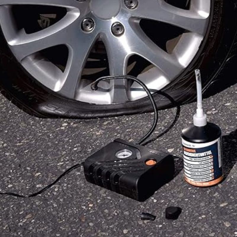 Terra-S kit ripara gomme con compressore 12V per camper in uso 1