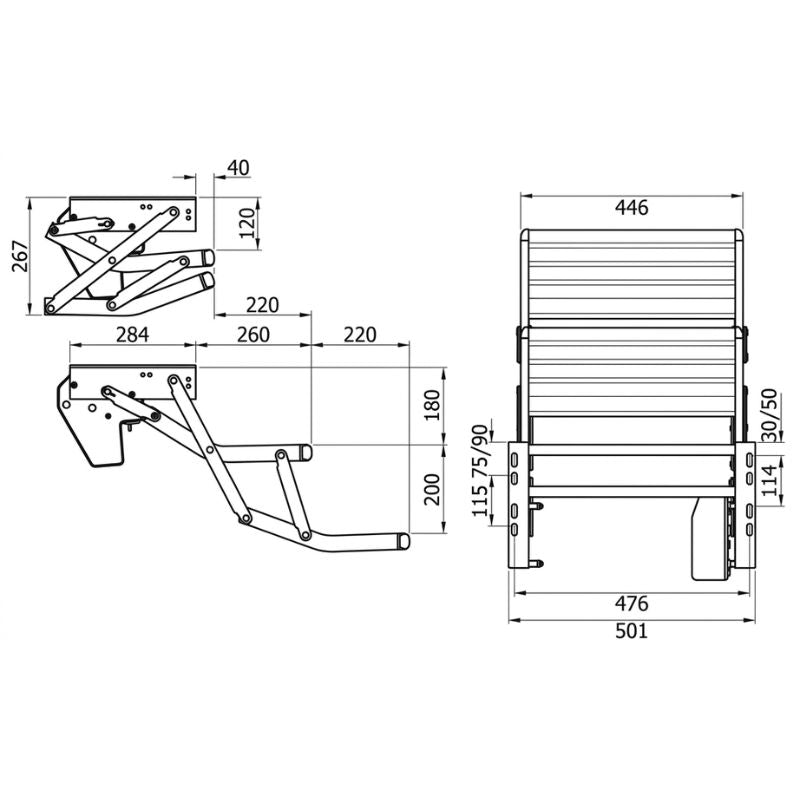 Thule Double Step 12V disegno tecnico misure
