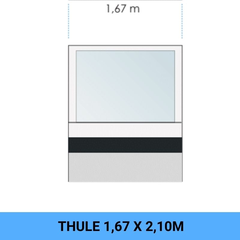 Thule Rain Blocker G2 front pannello 3 disegno tecnico misure