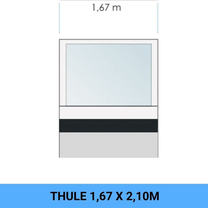 Thule Rain Blocker G2 front pannello 3 disegno tecnico misure
