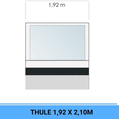Thule Rain Blocker G2 front pannello 4 disegno tecnico misure