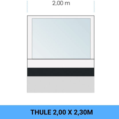 Thule Rain Blocker G2 front pannello 8 disegno tecnico misure