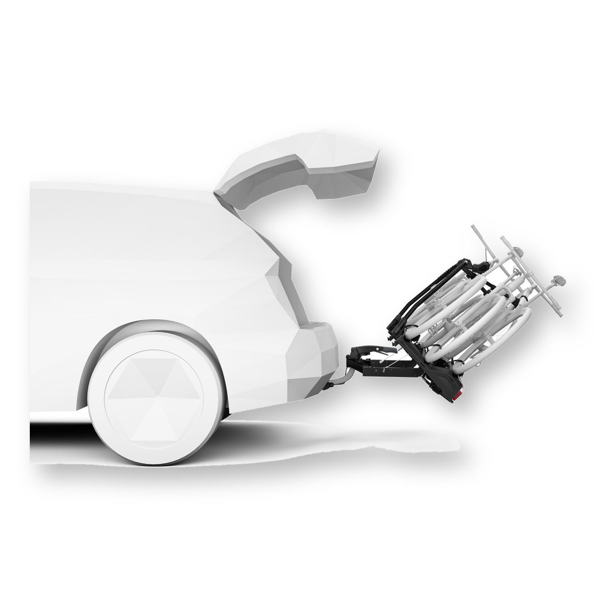 Thule VeloSpace 3 inclinato con bici
