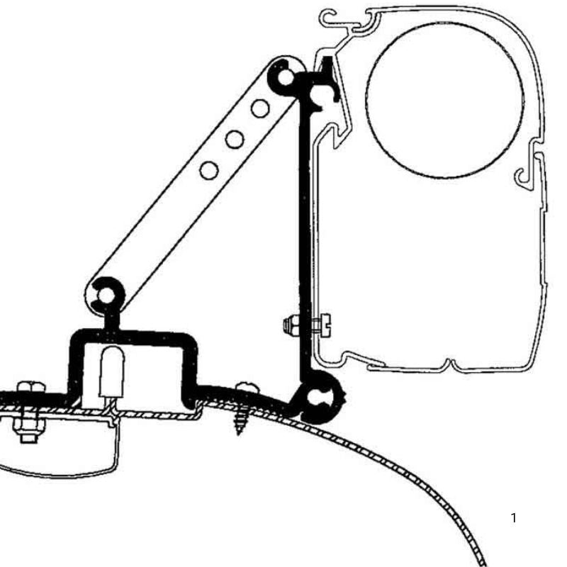 Thule adattatori montaggio tendalini su Ducato (&
