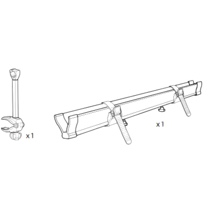 Thule kit aggiunta terzo binario ai portabici Sport G2 pezzi inclusi fornitura