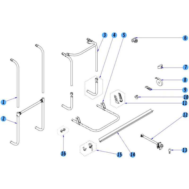 Thule ricambi per portabici Essential