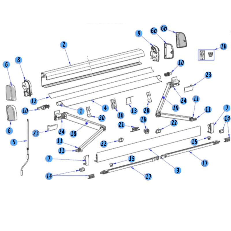 Thule ricambi per tendalino Omnistor 4200