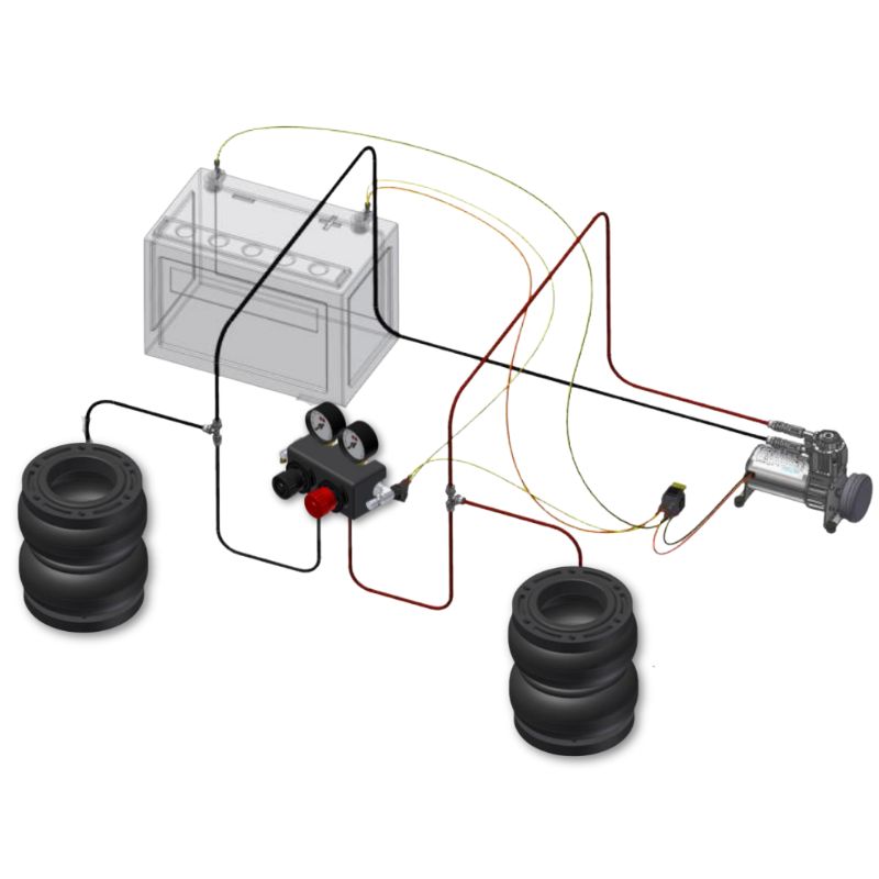 Top Drive System sospensioni pneumatiche Sprinter 06-18 ruote gemellate schema montaggio