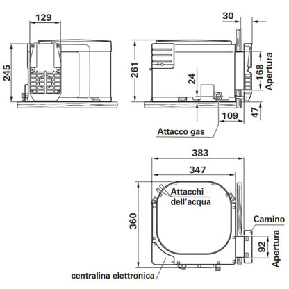Truma BG 10 e BGE 10 disegno tecnico misure