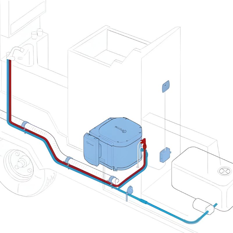 Truma BG 10 e BGE 10 schema di montaggio