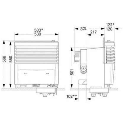 Truma S 5004 disegno tecnico misure
