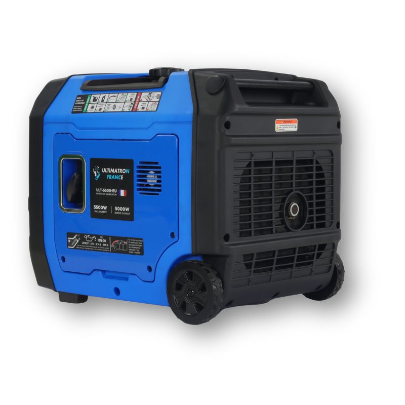 Ultimatron generatore 220V da 5.000W vista laterale avviamento