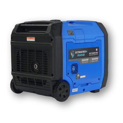 Ultimatron generatore 220V da 5.000W vista laterale scarico