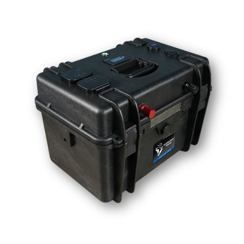 Ultimatron powerstation impermeabile 12V 150Ah lato sinistro