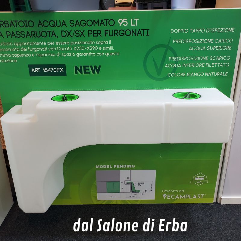 Vecam serbatoio bianco 95L da passaruota con fix-system