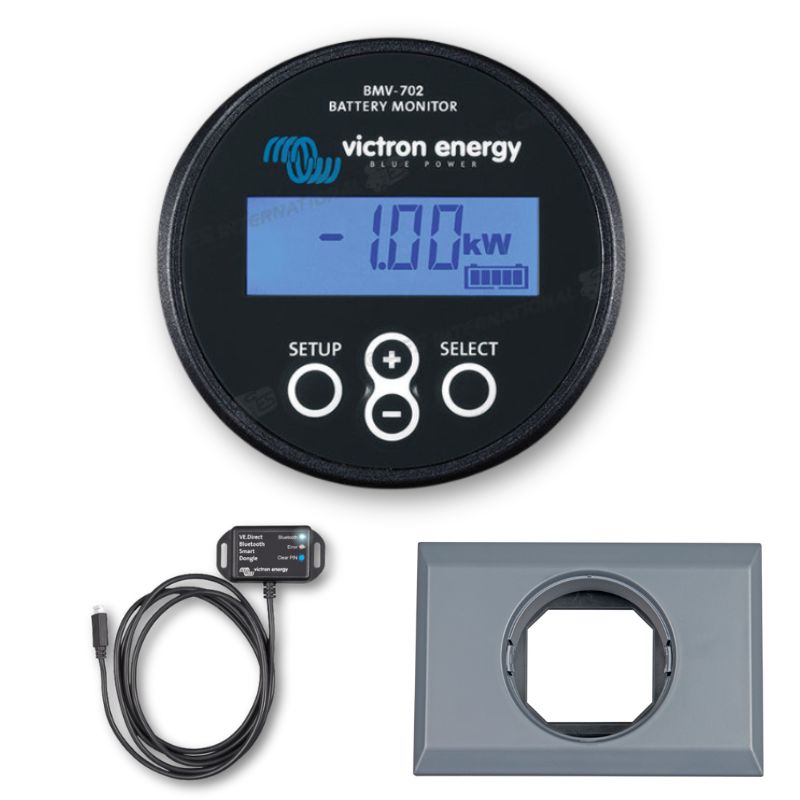Victron Energy BVM-702 nero con dongle bluetooth e scatola a parete