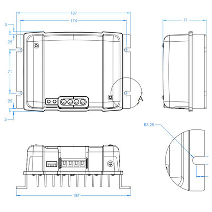 Victron Energy Orion TR12-12 18 (isolato) disegno tecnico misure