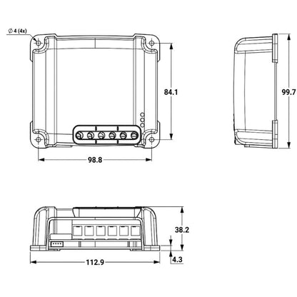 Victron Energy Smartsolar 75/10 e 75/15 disegno tecnico misure