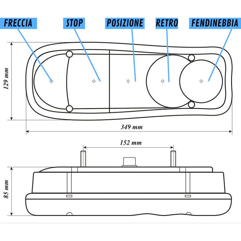 Vignal LC5 disegno tecnico misure