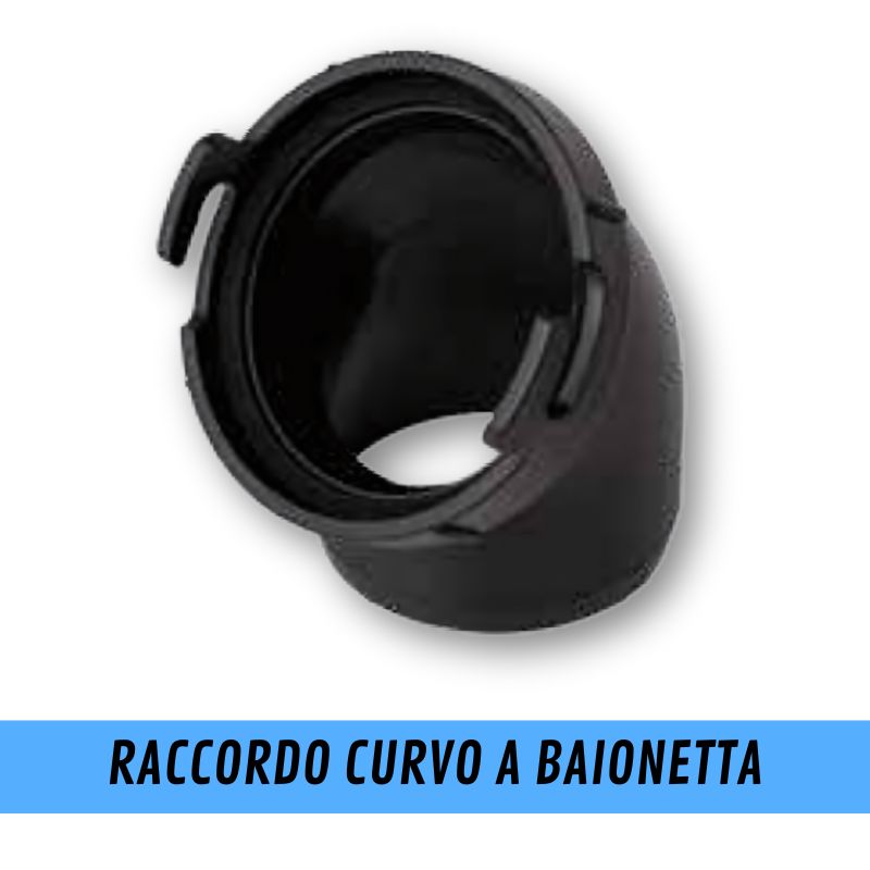 Zadi raccordo curvo a baionetta 3"