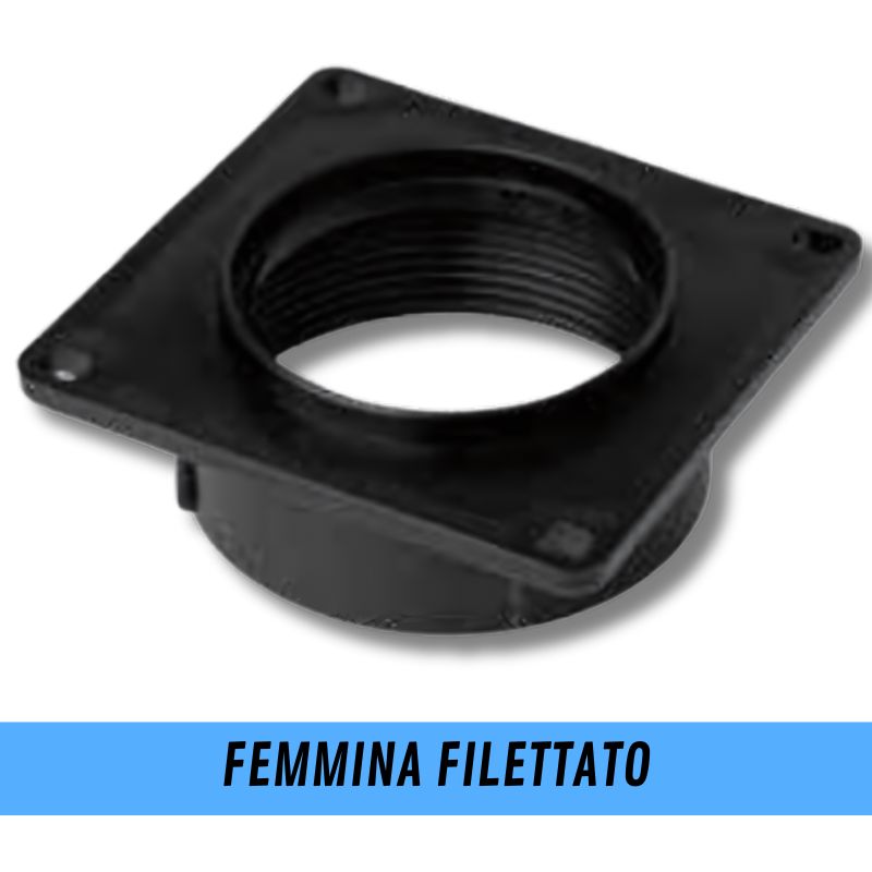 Zadi raccordo femmina filettato per ghigliottine 3"