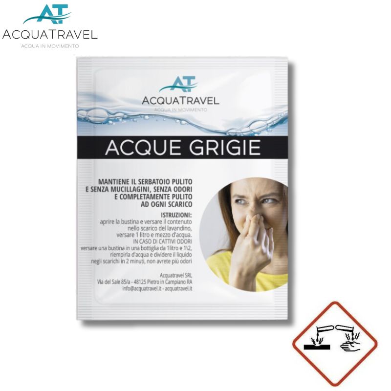 AcquaTravel Acque Grigie 30 bustine anti odori per camper