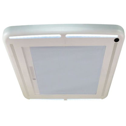 Airxcel MaxxShade Plus cornice con oscurante a rullo e luci LED