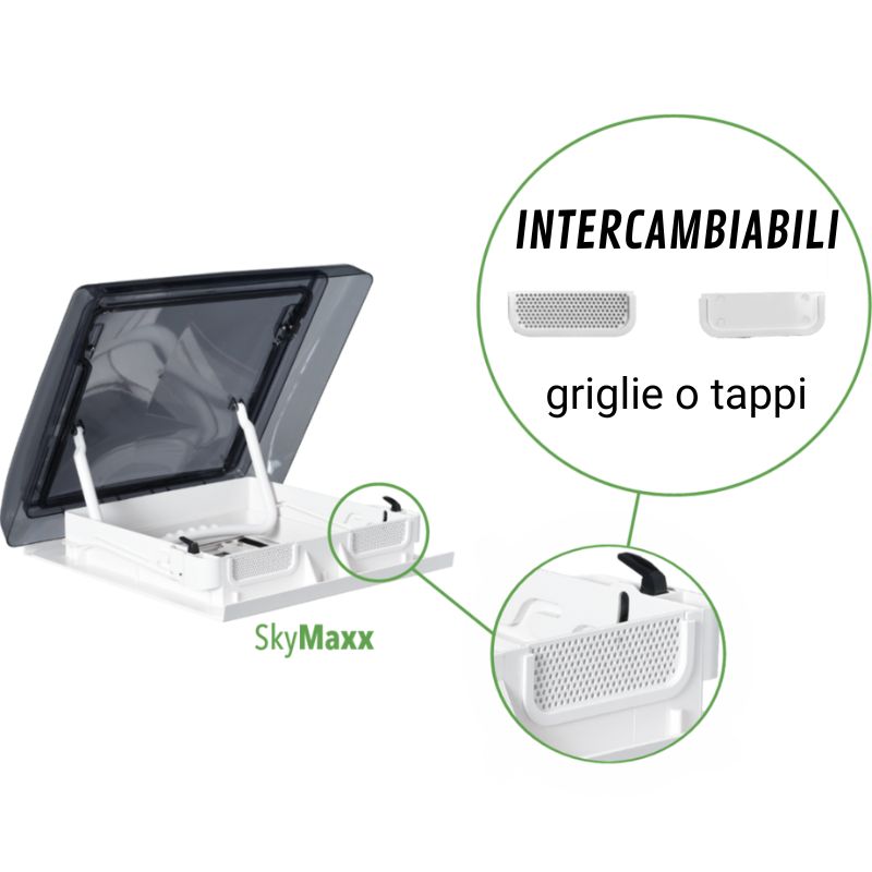 Griglie e tappi intercambiabili dell&