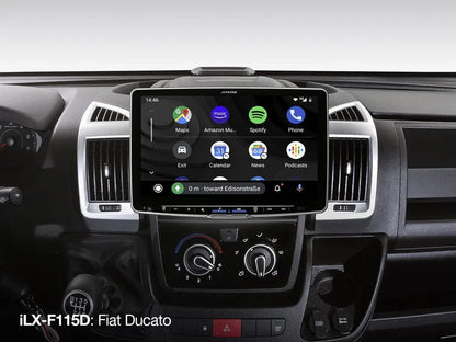 Alpine Halo 11 montata sul cruscotto di un Fiat Ducato