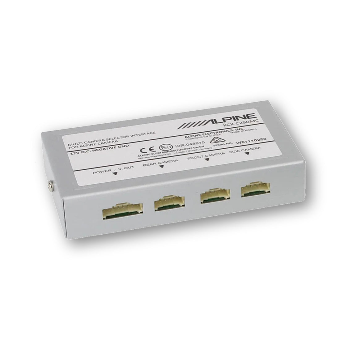 Interfaccia Alpine KCX-C250MC per tre telecamere con i cavi di collegamento