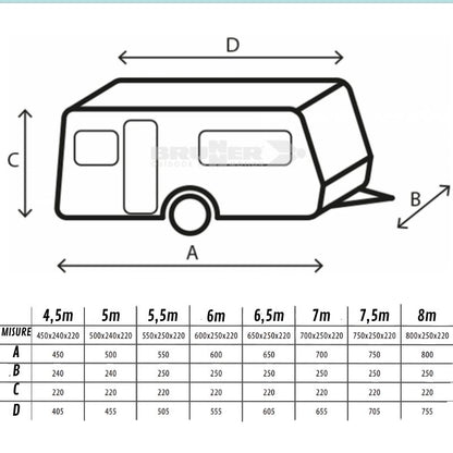 BRUNNER - CARAVAN COVER 6M