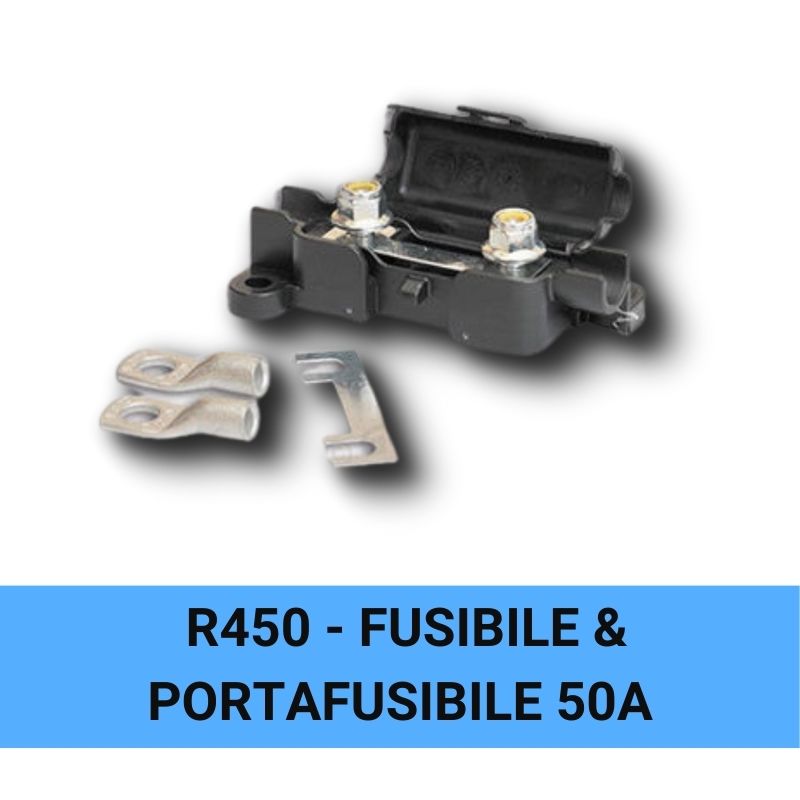 Portafusibile 50A + 2 fusibili R450